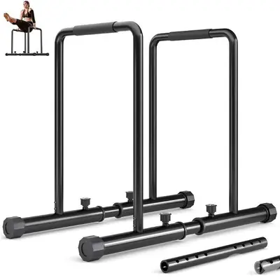 Adjustable dips bar