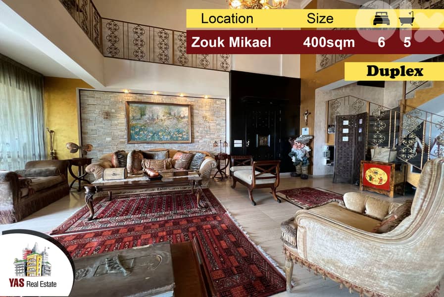 Zouk Mikael 400m2 | Duplex | Solar panel | Prime Location | EH | 0