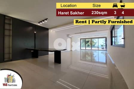 Haret Sakher 230m2 | 180m2 Terrace/Garden | Rent | Partly Furnished|IV