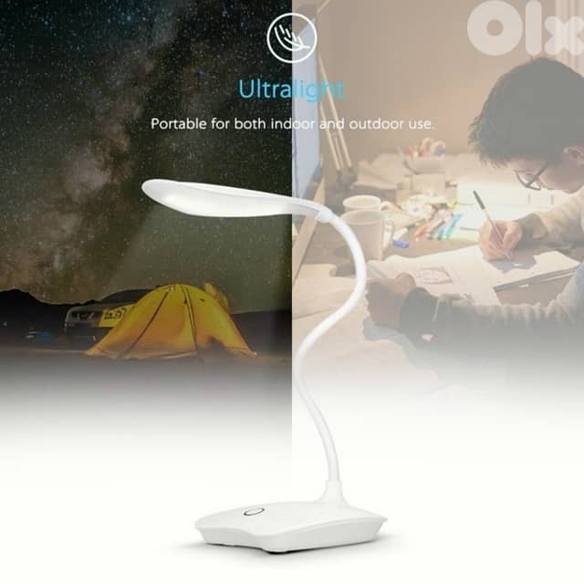 Rechargeable Desk Lamp, 3-Level Dimmable USB LED Light 4