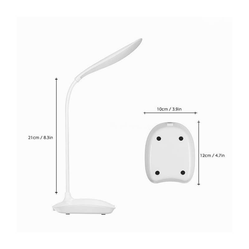 Rechargeable Desk Lamp, 3-Level Dimmable USB LED Light 9