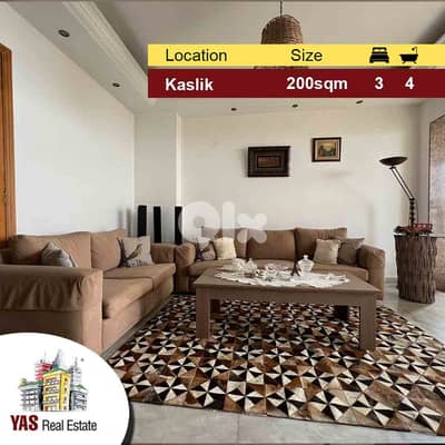 Kaslik 200m2 | Well Maintained | Classic | Well Lighted | EH |
