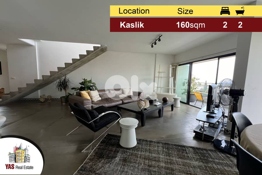 Kaslik 160m2 | Modern | Prime Location | Panoramic View | EH | 0