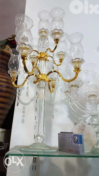 شمعدان كريستال 9 شمعاة