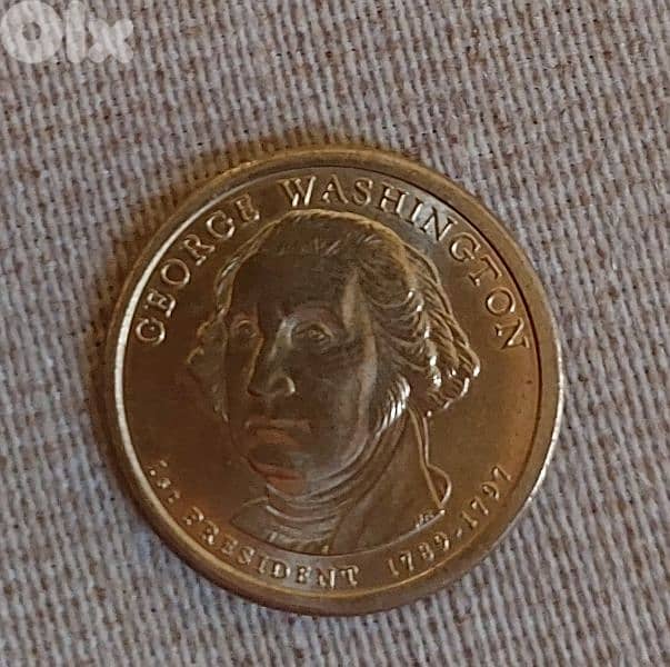 George Washington USA First President Memorial One US Dollar Coin 0
