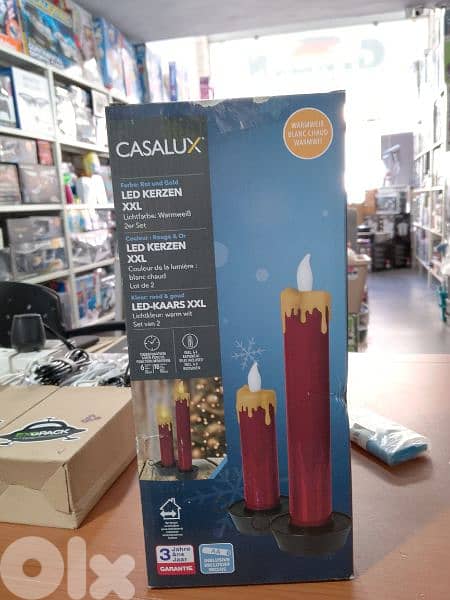 casalux led light candle xxl , 33cm , 2 pcs 1