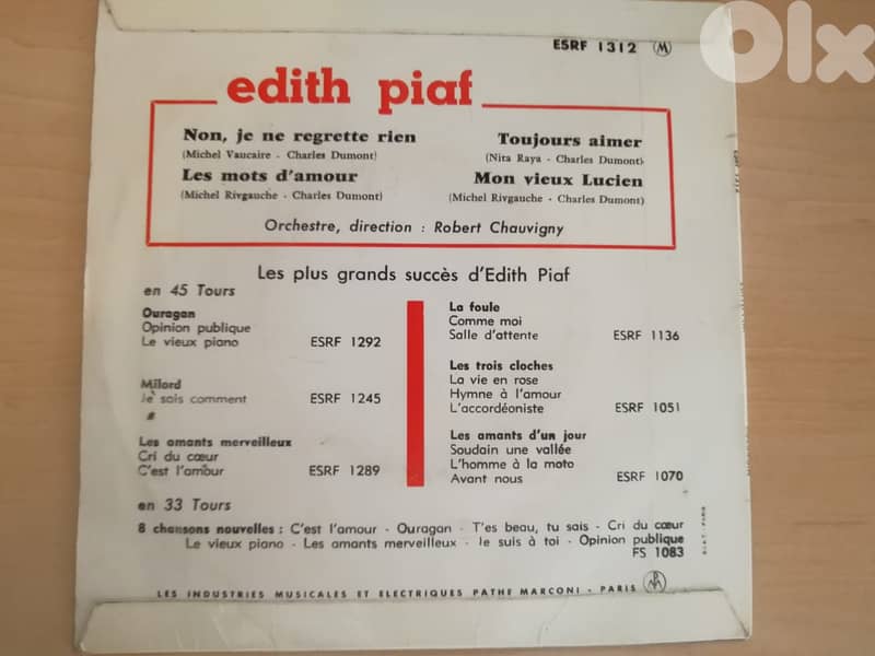 Edith Piaff  45t 7" vg cond 1