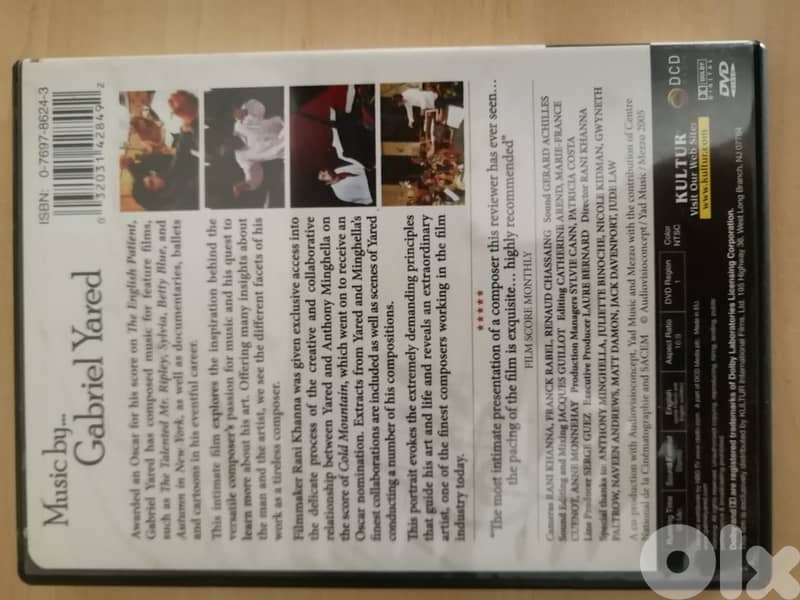 Music & soundtracks by Gabriel Yared DVD 2