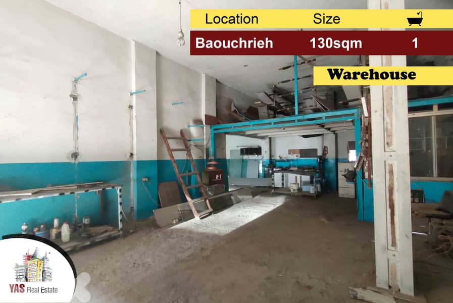 Baouchrieh 130m2 | Warehouse | Height Ceiling |Prime Location | AA AMK 0