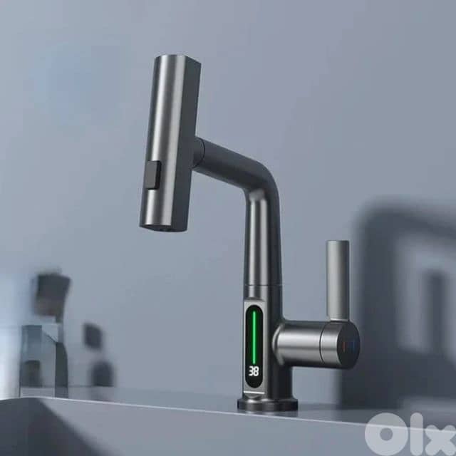 Pull Out Kitchen Faucet with Temperature Display, 3 Spray Modes 0