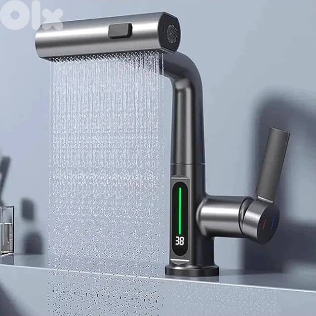 Pull Out Kitchen Faucet with Temperature Display, 3 Spray Modes 1