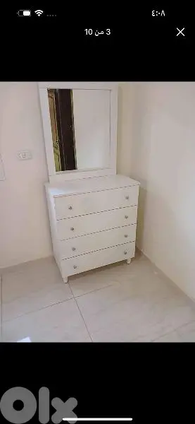 شفنيرة اربع جوارير مع مرايا 80 سم