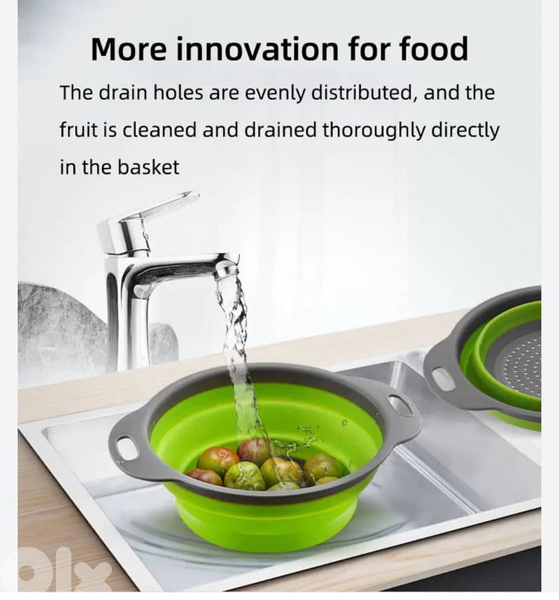 foldable Fruit Vegetable Washing Strainer Basket Kitchen 1