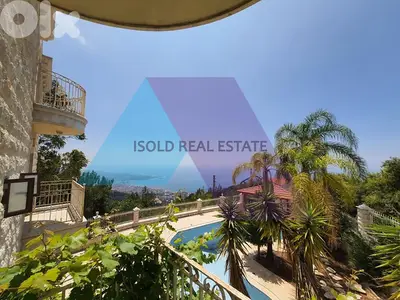 1500 m2 villa+garden +terrace+pool+Open Sea View for sale in Keserwan