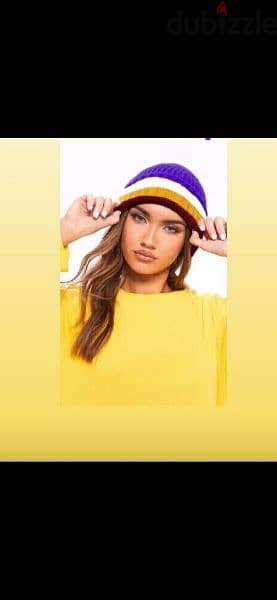 wool purple yellow hat 6