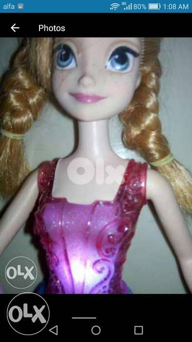 ANNA MUSICAL LIGHT MAGIC Princess still good working mechanism doll=20 4