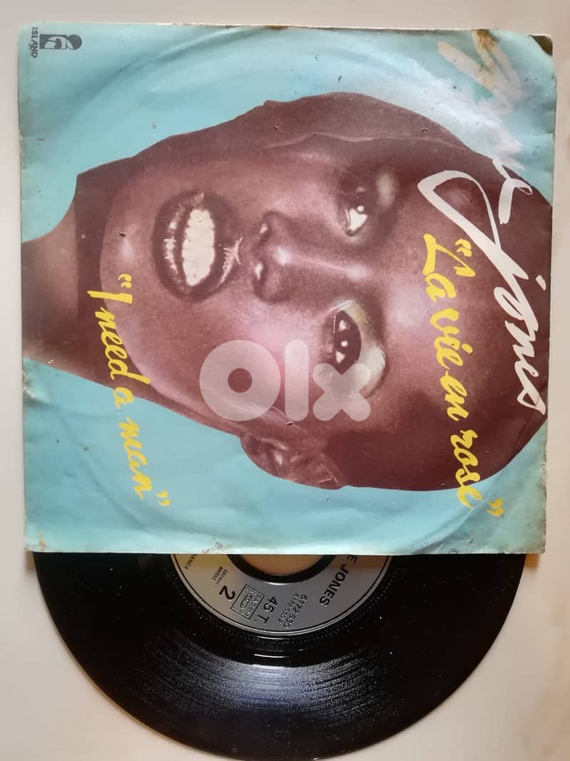 Grace Jones "La vie en rose / I need a man" vinyl 45t 7" vg 0