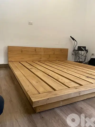 wood bed Japanese style تخت خشب ارضي