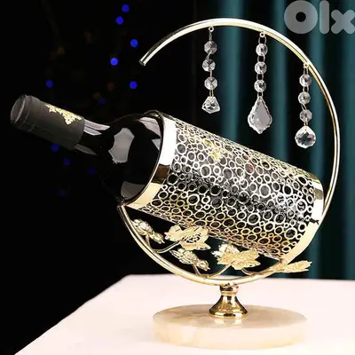 Diamond Wine Rack, High-End Gold-Crusted Bottle Holder