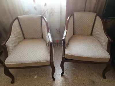 classical living room, Mogano Wood- صالون كامل خشب زين