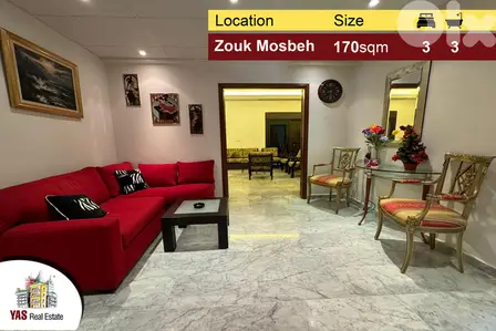 Zouk Mosbeh 170m2 | Mint Condition | Sea View | Quiet Area | EL |