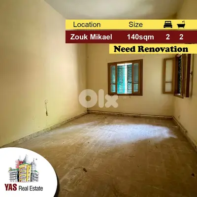 Zouk Mikael 140m2 | Need Renovation | Mountain View | EL |