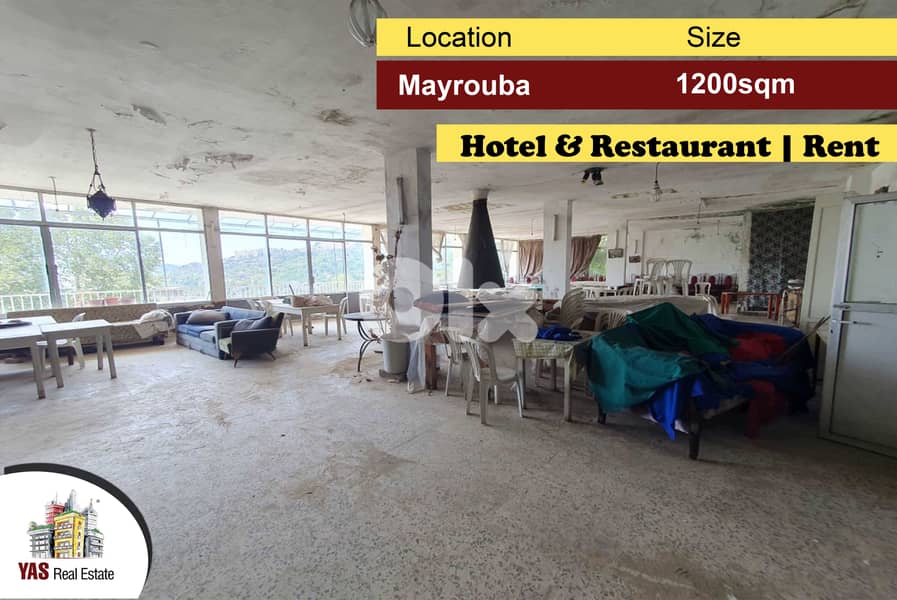 Mayrouba 1200m2 | Hotel & Restaurant | Rent | Calm Area | Catch | KH | 0