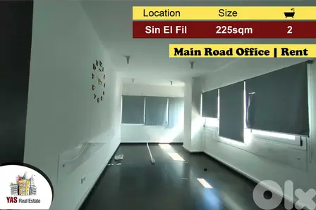 Sin El Fil 225m2 | Office | Prime Location | Street Building | AA AMK