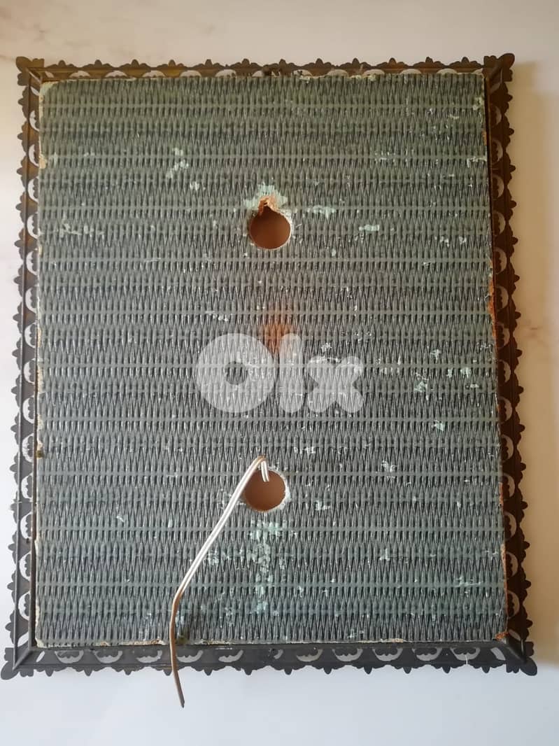 St. Rita vintage backlit photo plus metallic frame 28*33cm 1