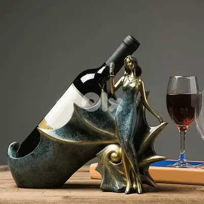 Sea Snail Wine Rack – Resin Bottle Holder with Graceful Woman