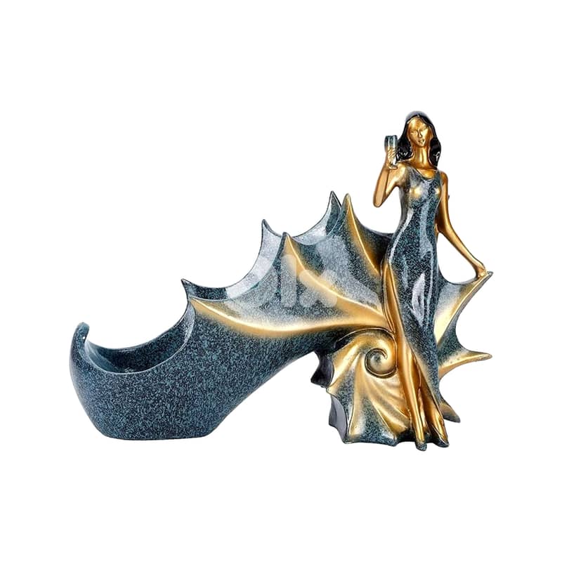 Sea Snail Wine Rack – Resin Bottle Holder with Graceful Woman 5