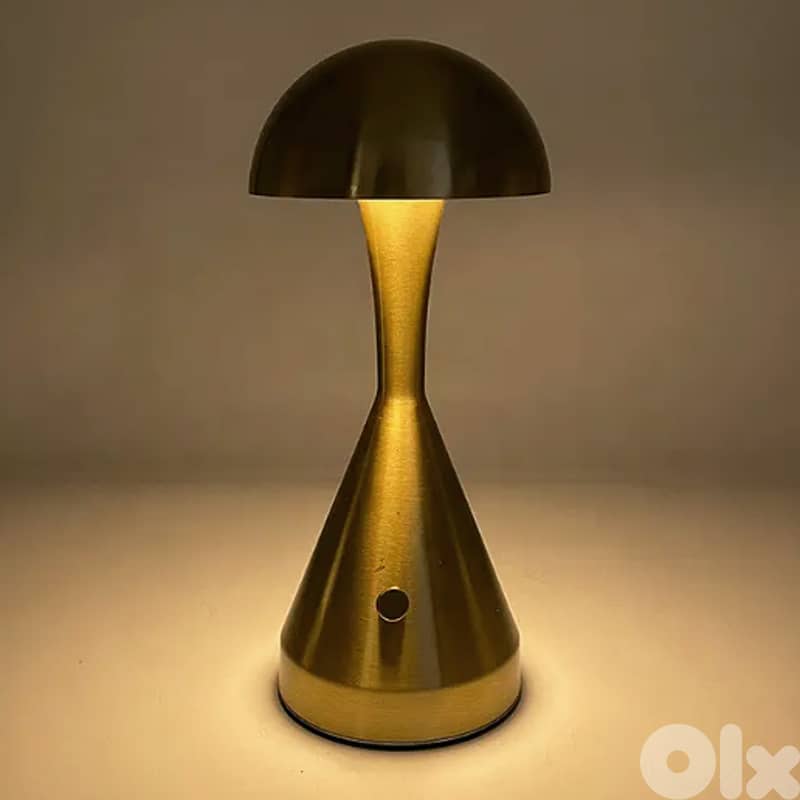 Modern Mushroom Table Lamp, Bronze Finish, Dimmable LED 3