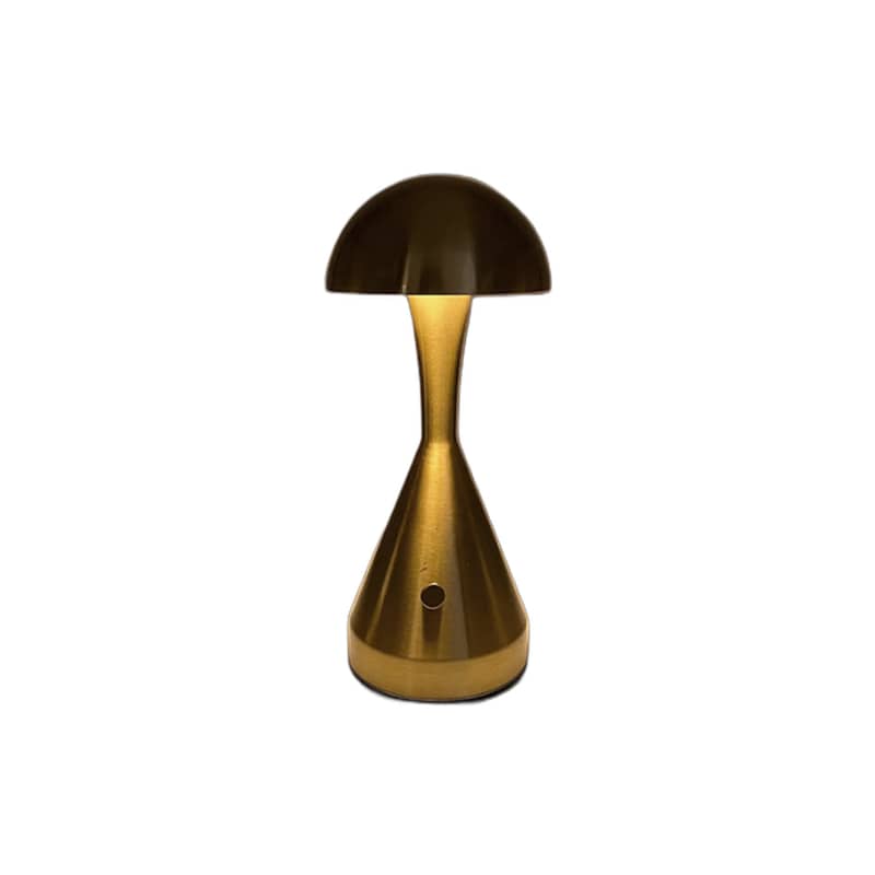 Modern Mushroom Table Lamp, Bronze Finish, Dimmable LED 5