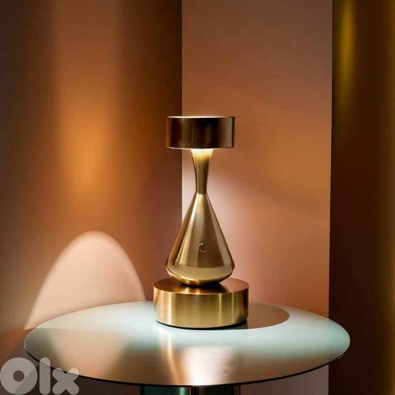 Cordless Bronze Table Lamp — 24cm Dimmable 1