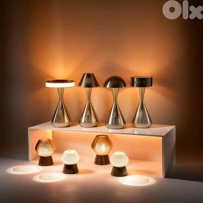 Cordless Bronze Table Lamp — 24cm Dimmable 3