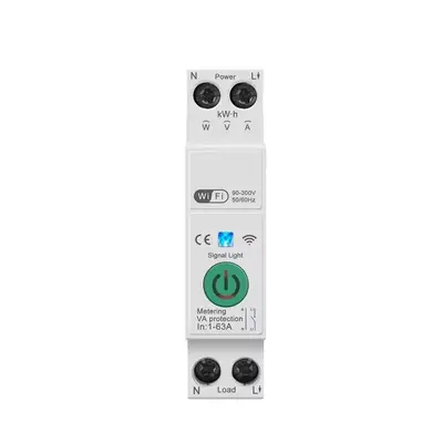 1P eWeLink WiFi MCB Smart Circuit Breaker 63A with powermeter
