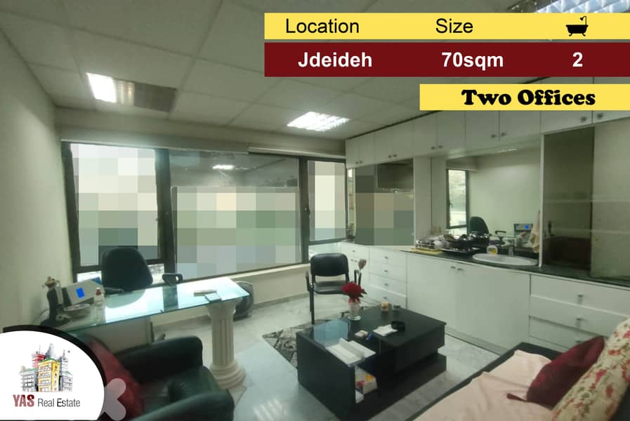 Jdeideh 70m2 | Office | Prime Location | Catch | AA WA | 0