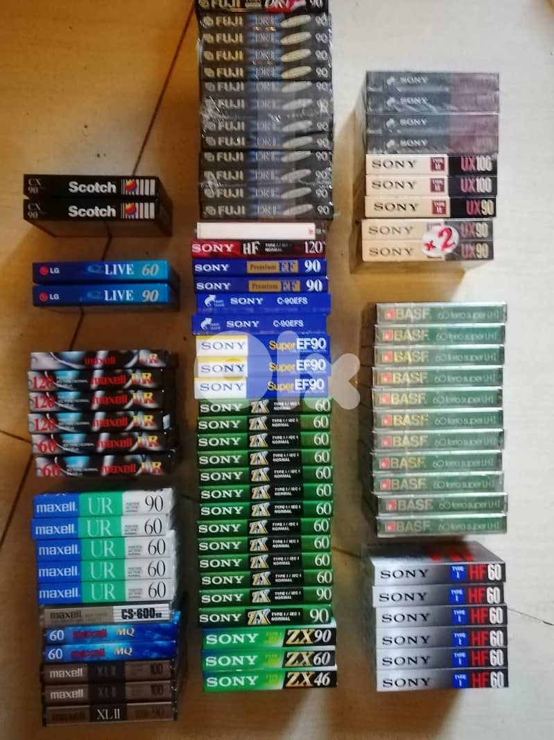 brand new factory sealed or used cassettes audio tapes 1