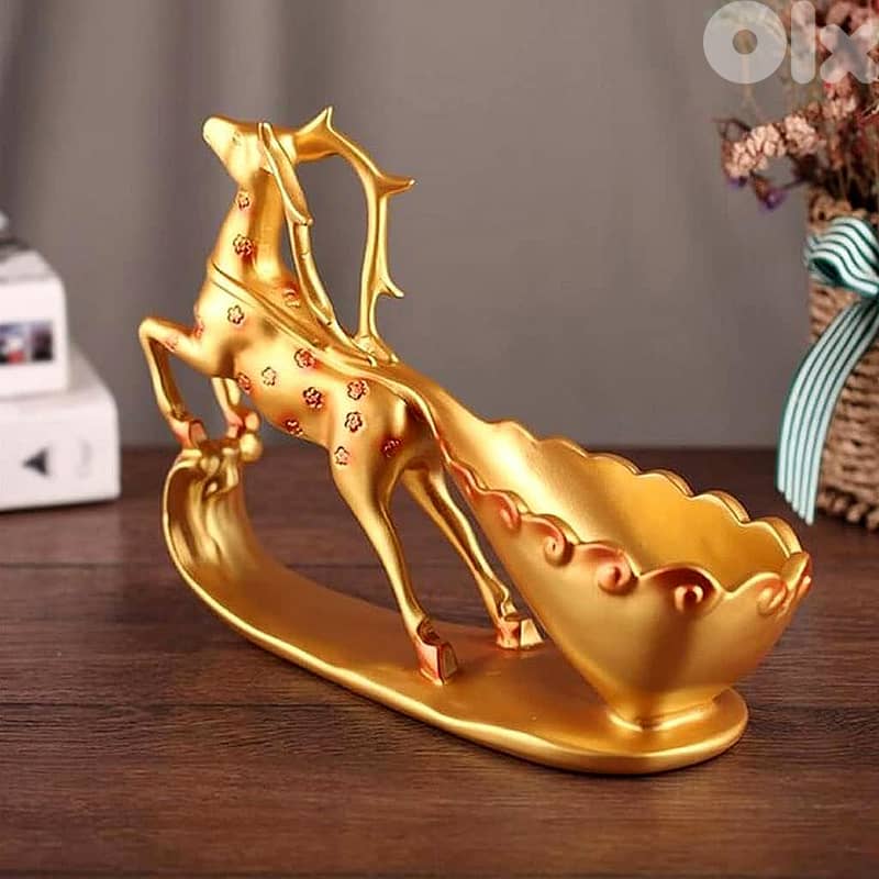 Graceful Deer Wine Rack – Elegant Floral Resin Bottle Holder 11