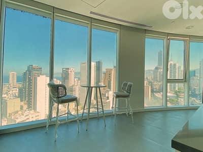 L16085-3-Bedroom Apartment With City View For Sale in Sodeco, Achrafie