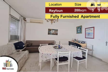 Reyfoun 200m2 | Modern | Furnished Apartment | Rent | View | KH