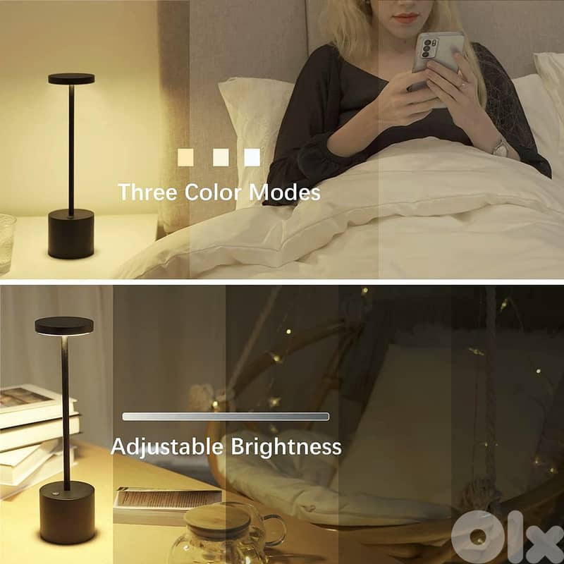 Modern Aluminum Table Lamp – Cordless Design with Dimmable Lighting 4