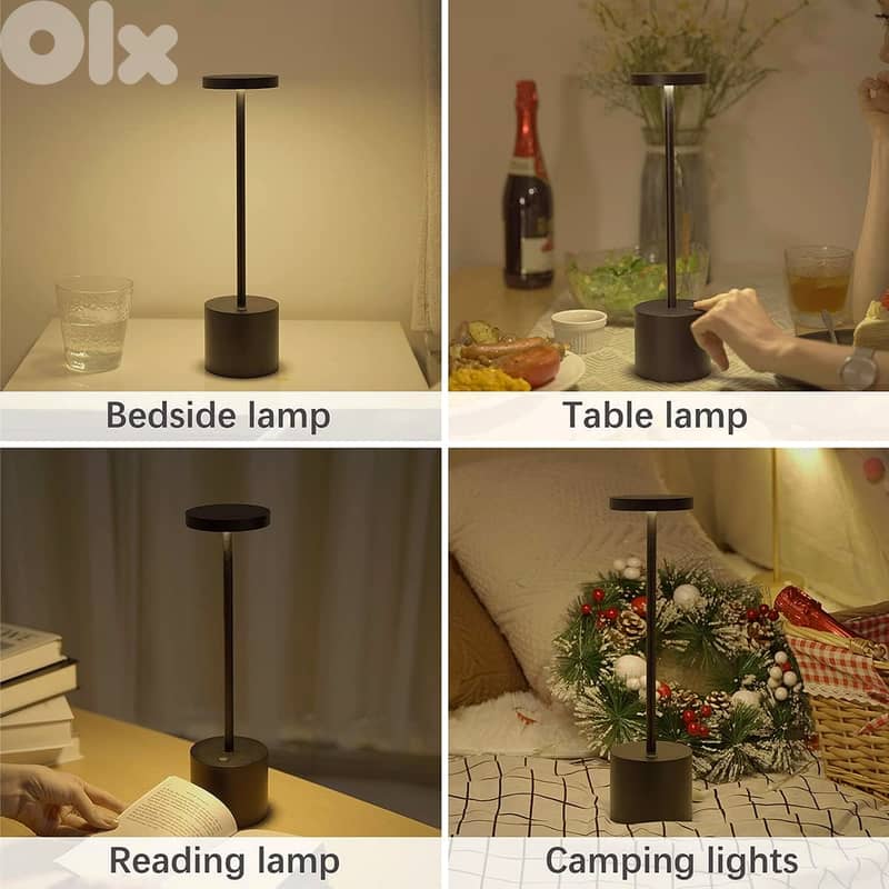 Modern Aluminum Table Lamp – Cordless Design with Dimmable Lighting 5