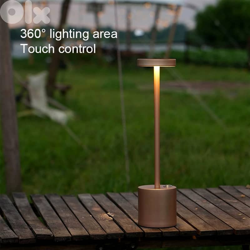 Modern Aluminum Table Lamp – Cordless Design with Dimmable Lighting 6