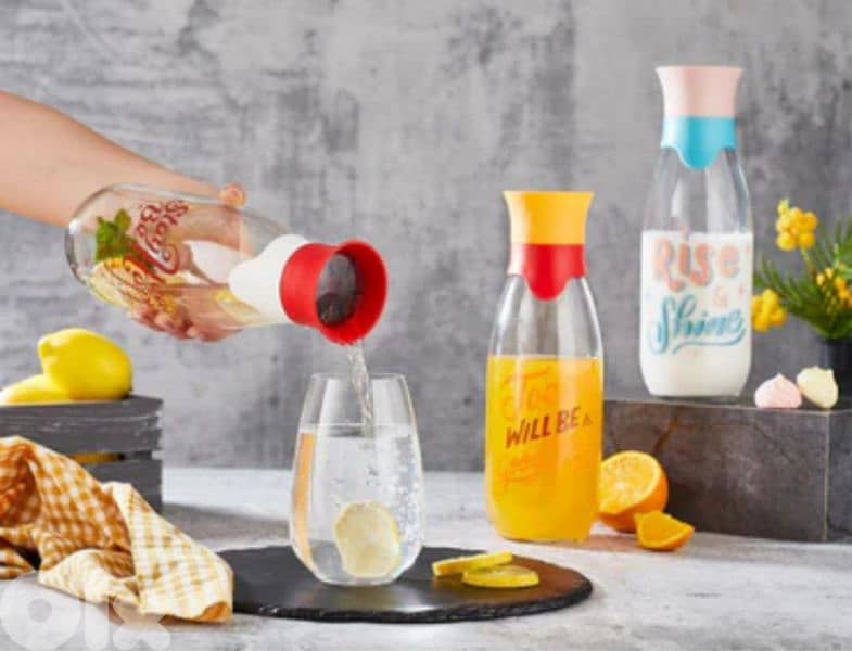 glass milk,water and juice bottles 1