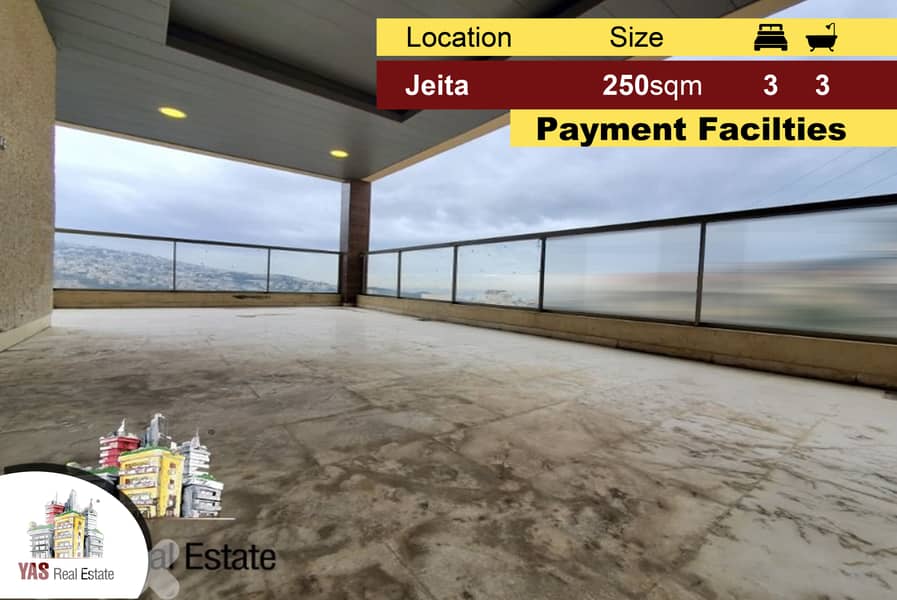 Jeita 250m2 | Brand New | Luxury | Panoramic View | Payment Facilties 0