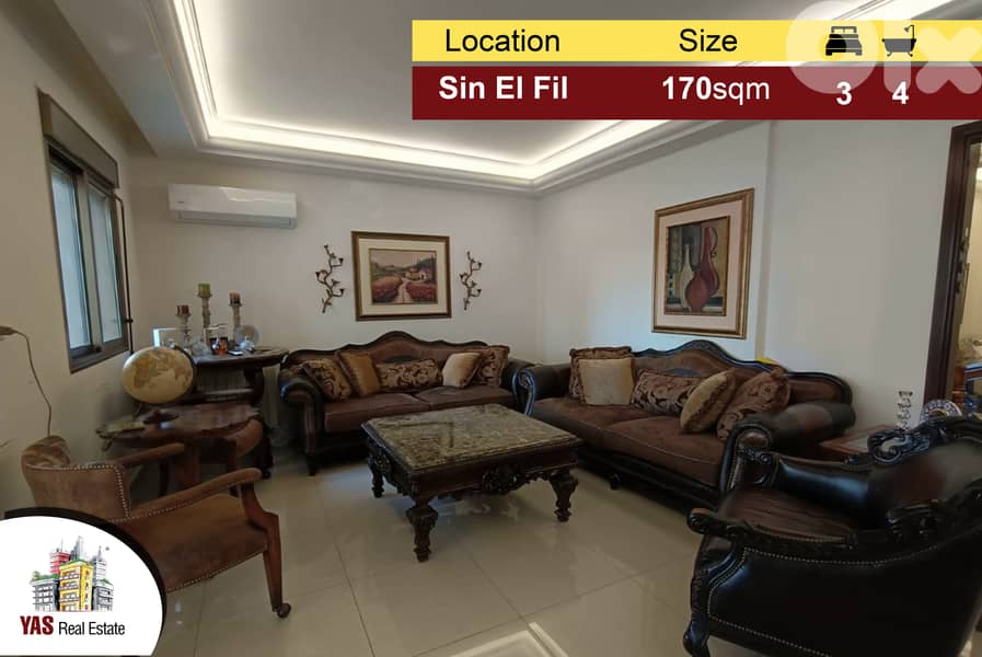 Sin El Fil 170m2 | High End | Greenery Street View | AA/AC | 0