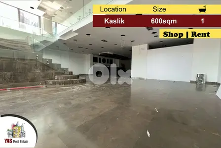 Kaslik 600m2 | Mezzanine | Shop | Rent | Great Investment | EH |