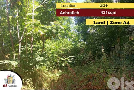Achrafieh 461m2 | Land | Zone A4 | Dead End Street | PA |