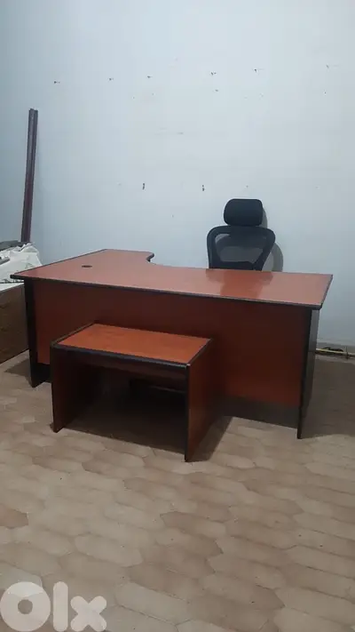 desk with  extension